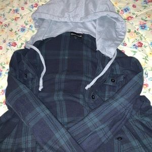 Flannel with hood